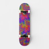 Skateboard Trippy Funky Bold Vibrant Arc-en-ciel Abstrait Fra (Recto)