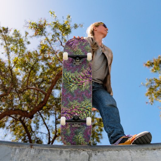Skateboard Trippy Funky Groovy Art Abstrait Numérique Fractal (Extérieur 1)