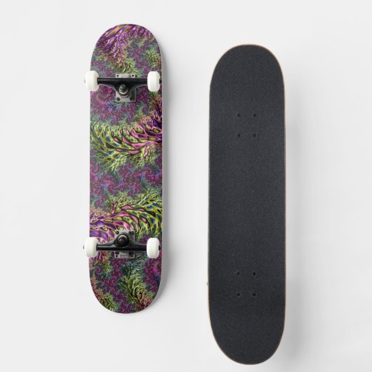 Skateboard Trippy Funky Super numérique Abstrait Fractal Art (Recto)