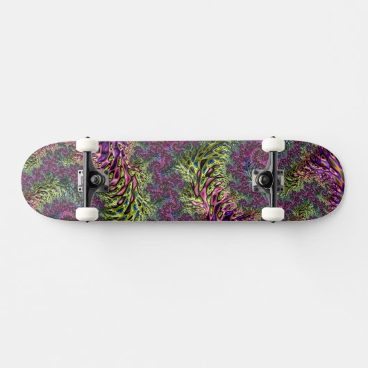Skateboard Trippy Funky Super numérique Abstrait Fractal Art (Horz)