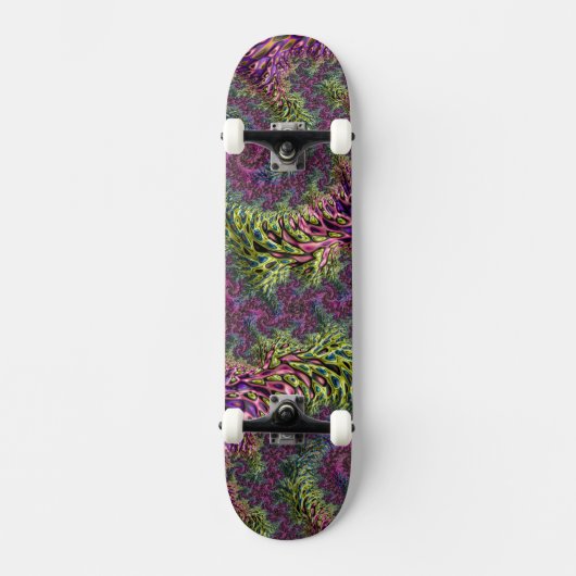 Skateboard Trippy Funky Super numérique Abstrait Fractal Art (Recto)