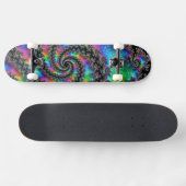 Skateboard Trippy Hippie psychédélique arc-en-ciel spirale fr (Horz)