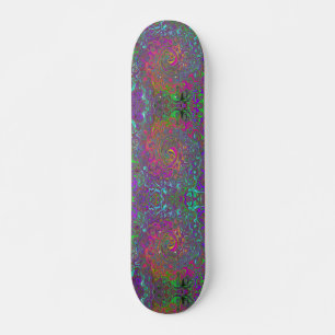 Skateboard Trippy Hot rose Abstrait Retro Liquid Swirl