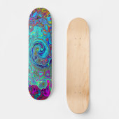Skateboard Trippy Sky Blue Abstrait Retro Liquid Swirl (Recto)