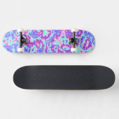 Skateboard Trippy Vibrant couleur Maximaliste Marbre Abstrait (Horz)
