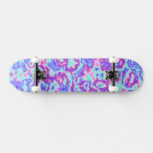 Skateboard Trippy Vibrant couleur Maximaliste Marbre Abstrait (Horz)