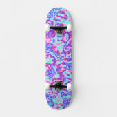 Skateboard Trippy Vibrant couleur Maximaliste Marbre Abstrait (Recto)