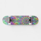 Skateboard Trippy vibrant groovy fractale explosion colorée (Horz)