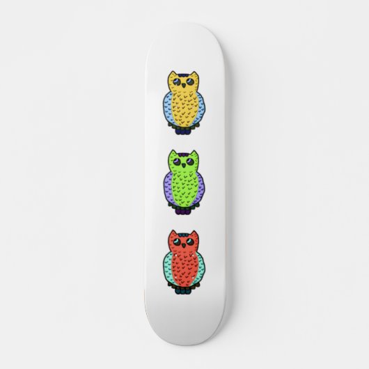 Skateboard Trois hiboux (Devant)