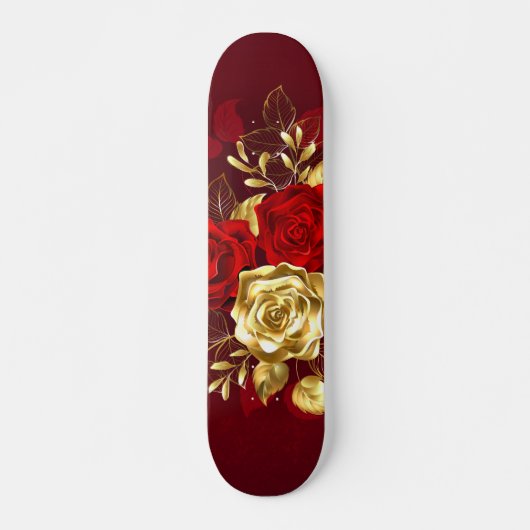 Skateboard Trois Roses de bijoux (Devant)