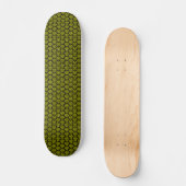 Skateboard Trois triangles v2 - Noir et Jaune (Recto)