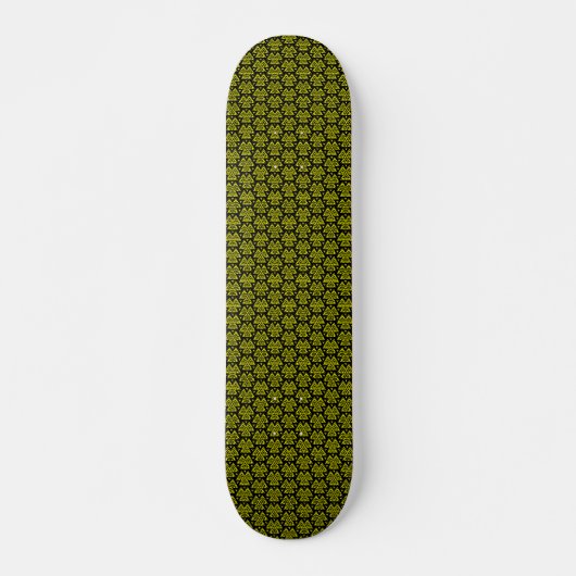 Skateboard Trois triangles v2 - Noir et Jaune (Devant)