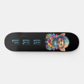 Skateboard *~* Troll de barbe AP89 Neon Arc-en-ciel Initiales (Horz)