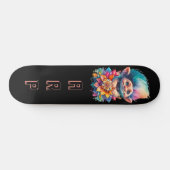 Skateboard *~* Troll Floral Sweet AP89 Initiales Neon Arc-en- (Horz)