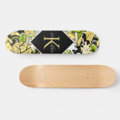 Skateboard Tropical Kawaii Forest Dessin de style Nom initial (Horz)