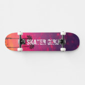 Skateboard Tropical Pink Purple Beach Nom du coucher de solei (Horz)