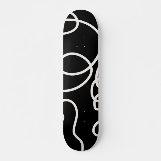 Skateboard Trucs De Brosse Abstrait Noir Et Blanc (Devant)