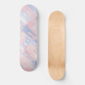 Skateboard Trucs de peinture bleu et blanc Abstraits (Recto)