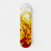 Skateboard True Flames or rouge blanc violet feu (Devant)