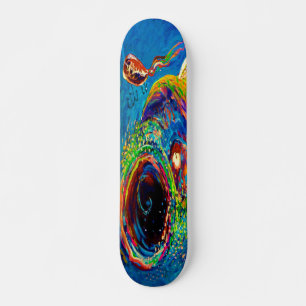 Skateboard Truite arc-en-ciel chassant un attrait