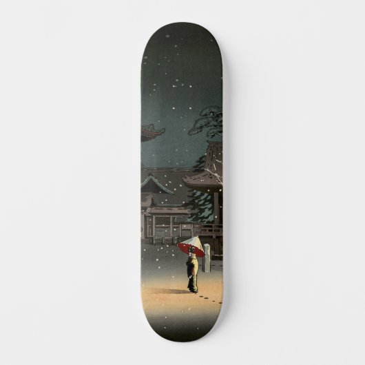 Skateboard Tsuchiya Koitsu - Neige au temple de Nezu (Recto)