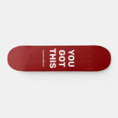 Skateboard Tu As Ce Rouge Unique | Nom personnalisé (Horz)