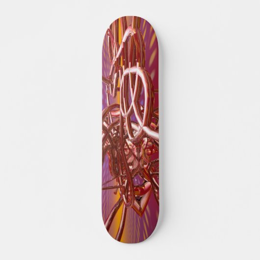 Skateboard Tubes métalliques Abstrait - 02 (Devant)