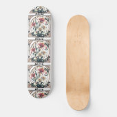 Skateboard Tulipe Art Nouveau Symétrique Pétales Romantique C (Recto)