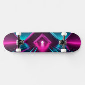 Skateboard Tunnel de pyramide lumineuse synthwave néon scienc (Horz)