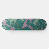 Skateboard Turquoise à section dorée (Horz)