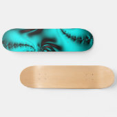 Skateboard Turquoise Bleu Fractal (Horz)