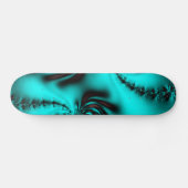 Skateboard Turquoise Bleu Fractal (Horz)