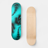 Skateboard Turquoise Bleu Fractal (Recto)