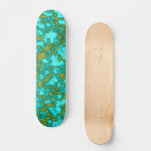 Skateboard Turquoise et or (Recto)