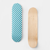 Skateboard Turquoise foncé à carreaux (Recto)