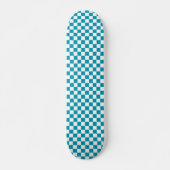 Skateboard Turquoise foncé à carreaux (Devant)