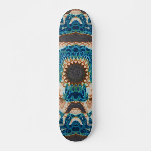 Skateboard Turquoise Gold Sun Southwestern Art (Devant)