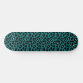 Skateboard Turquoise Leopard Cheetah Imprimer Cool Mur Art (Horz)
