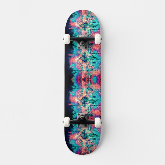 Skateboard Turquoise Neon Melt (Recto)