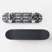 Skateboard Turquoise rouge jaune blanc (Horz)