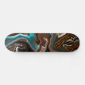Skateboard Turquoise Safari Digital Fluid Art (Horz)