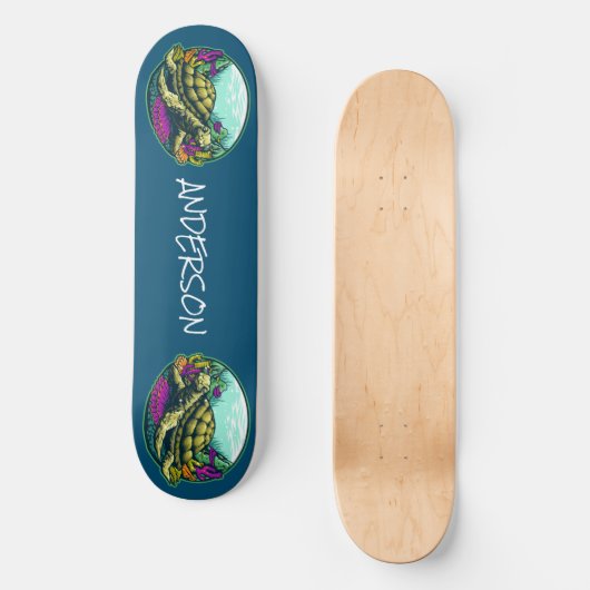skateboard Turtle Under Water (Recto)