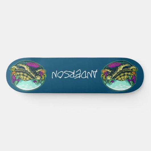 skateboard Turtle Under Water (Horz)
