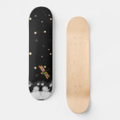 Skateboard Tuxedo Cat surpris par la libellule (Recto)