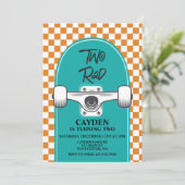 Skateboard twee rad 2e Verjaardag Kaart (Staand voorkant)