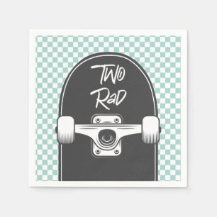 Skateboard twee rad 2e Verjaardag Servet