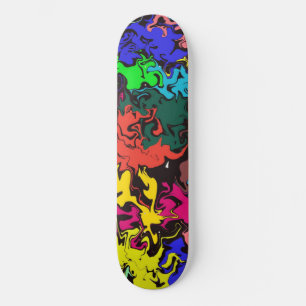 Skateboard Twirls colorés Abstraits /