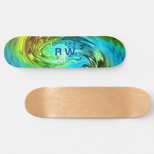 Skateboard Twisting Liquid Multicolors Personnalisé (Horz)