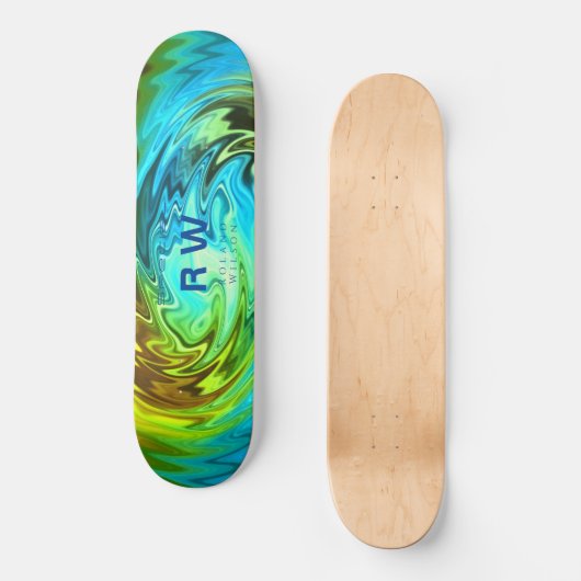Skateboard Twisting Liquid Multicolors Personnalisé (Recto)