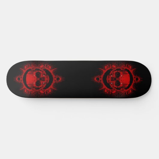 skateboard Two Red Skeleton Skull (Horizontaal)